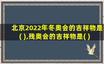 北京2022年冬奥会的吉祥物是( ),残奥会的吉祥物是( )